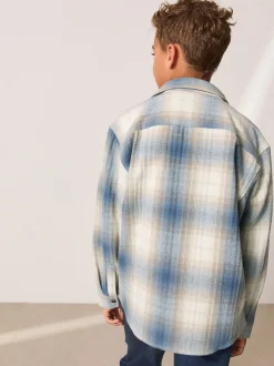 Shirts*Next - Set van geruit overhemd met lange mouwen en T-shirt 2 stuks (3-16jaar) Blauw Schaduw