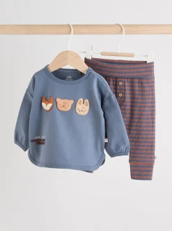 Tops|Sets En Outfits|Next Blauw Woodland - Babyset van top en Leggings 2 -delig (0mnd-3jr)