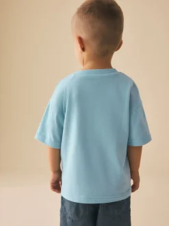 Tops|T-Shirts*Next - Short Sleeve 3D Padded T-Shirt (3mths-7yrs) Blauw zeedierenprint