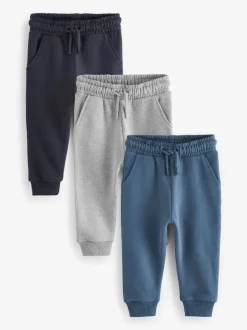 Jeans En Joggingbroeken|Joggingbroeken|Next - Verpakking van 3 zachte joggingbroeken (3 mnd-7 jr) Blauw/antracietgrijs/zwart