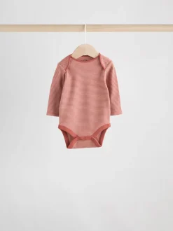 Rompertjes En Hemdjes|Rompertjes En Hemdjes|Next - Set van 5 rompers met lange mouwen Blauw/bruin