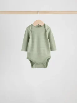 Rompertjes En Hemdjes|Rompertjes En Hemdjes|Next - Set van 5 rompers met lange mouwen Blauw/bruin