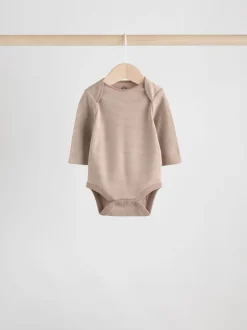 Rompertjes En Hemdjes|Rompertjes En Hemdjes|Next - Set van 5 rompers met lange mouwen Blauw/bruin