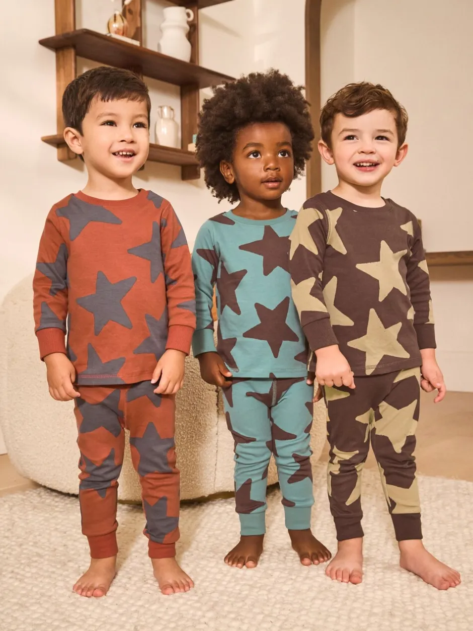 Pyjama's|Nachtkleding En Pyjama's|Next - Verpakking van 3 knusse pyjama's (9 mnd-10 jr) Blauw/bruin
