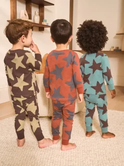 Pyjama's|Nachtkleding En Pyjama's|Next - Verpakking van 3 knusse pyjama's (9 mnd-10 jr) Blauw/bruin