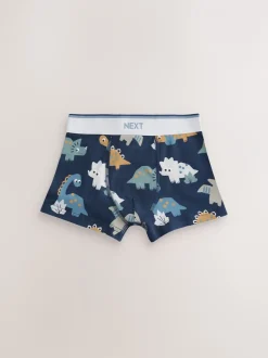 Ondergoed*Next - Verpakking van 5 trunks (1,5-12jr) Blauw/bruin met dinoprint