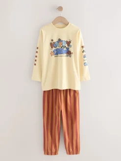 Pyjama's|Nachtkleding En Pyjama's*Next - Verpakking van 3 oversized pyjama's 3 (9mnd -10jr) Blauw/bruin met dinosaurus