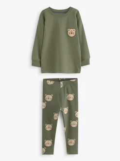 Pyjama's|Nachtkleding En Pyjama's|Next Blauw/bruin/kakigroen dierenprint - Verpakking van 3 knusse pyjama's (9mnd-8jr)