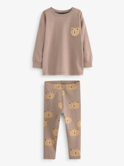 Pyjama's|Nachtkleding En Pyjama's|Next Blauw/bruin/kakigroen dierenprint - Verpakking van 3 knusse pyjama's (9mnd-8jr)