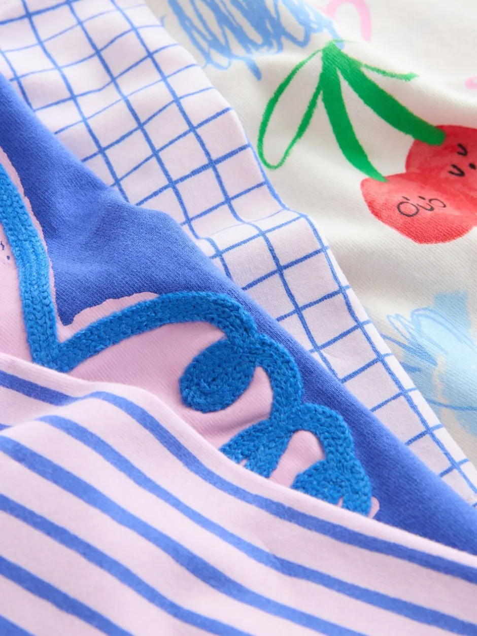 Tops|Sets En Outfits*Next - Top & Cycle Shorts Set 2 Pack (3mths-7yrs) Blauw/crèmekleurig