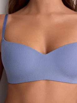 Beha's*Next - Verpakking van 2 lichte ultiem comfort beha's zonder beugel Blauw/crèmekleurig