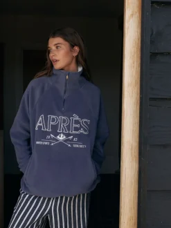 Hoody's En Sweatshirts*Next - Fleece trui met korte rits Blauwe Apres