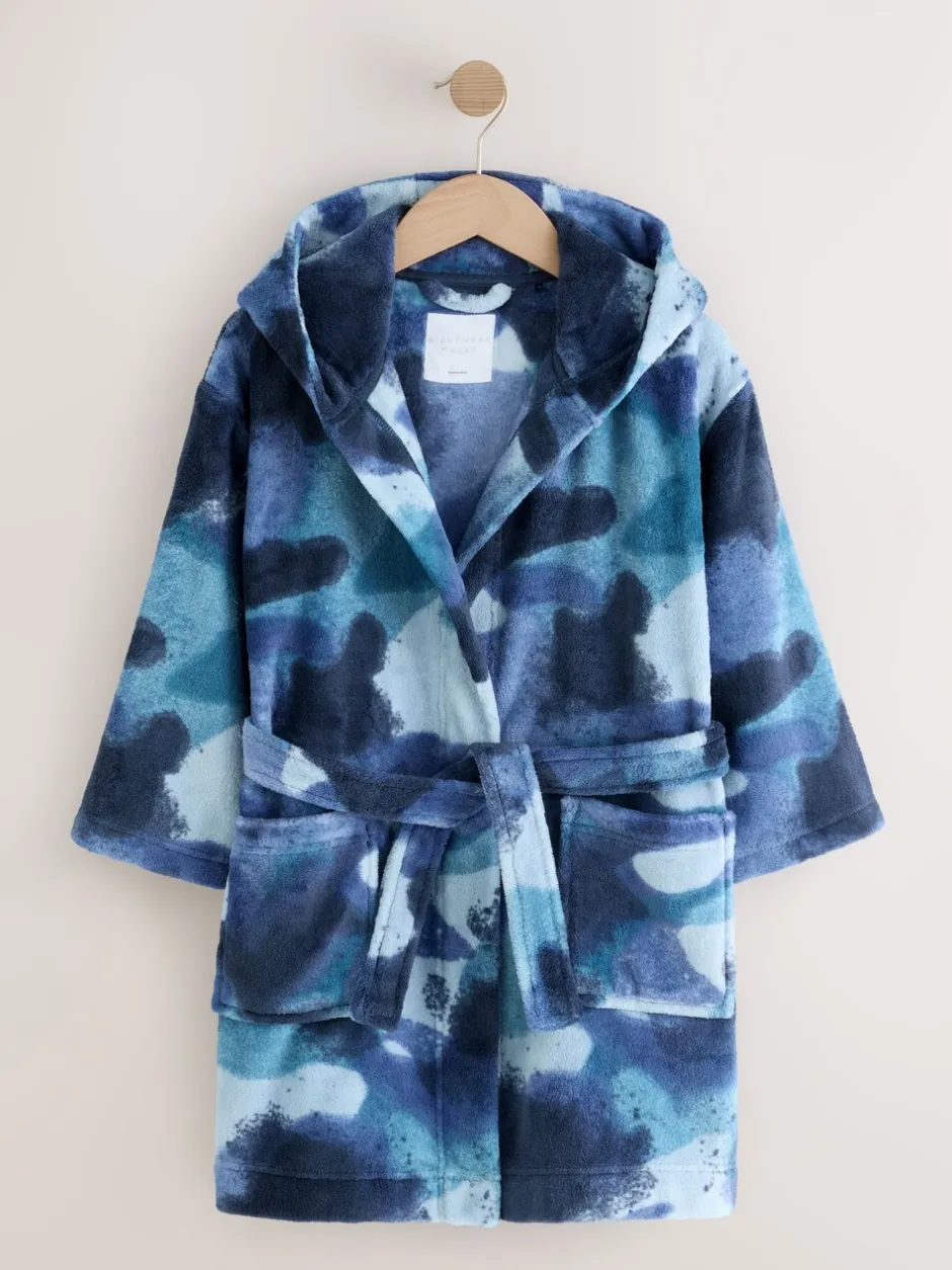 Kamerjassen|Nachtkleding En Pyjama's*Next - Damesbadjas (3-16jaar) Blauwe camouflage spray