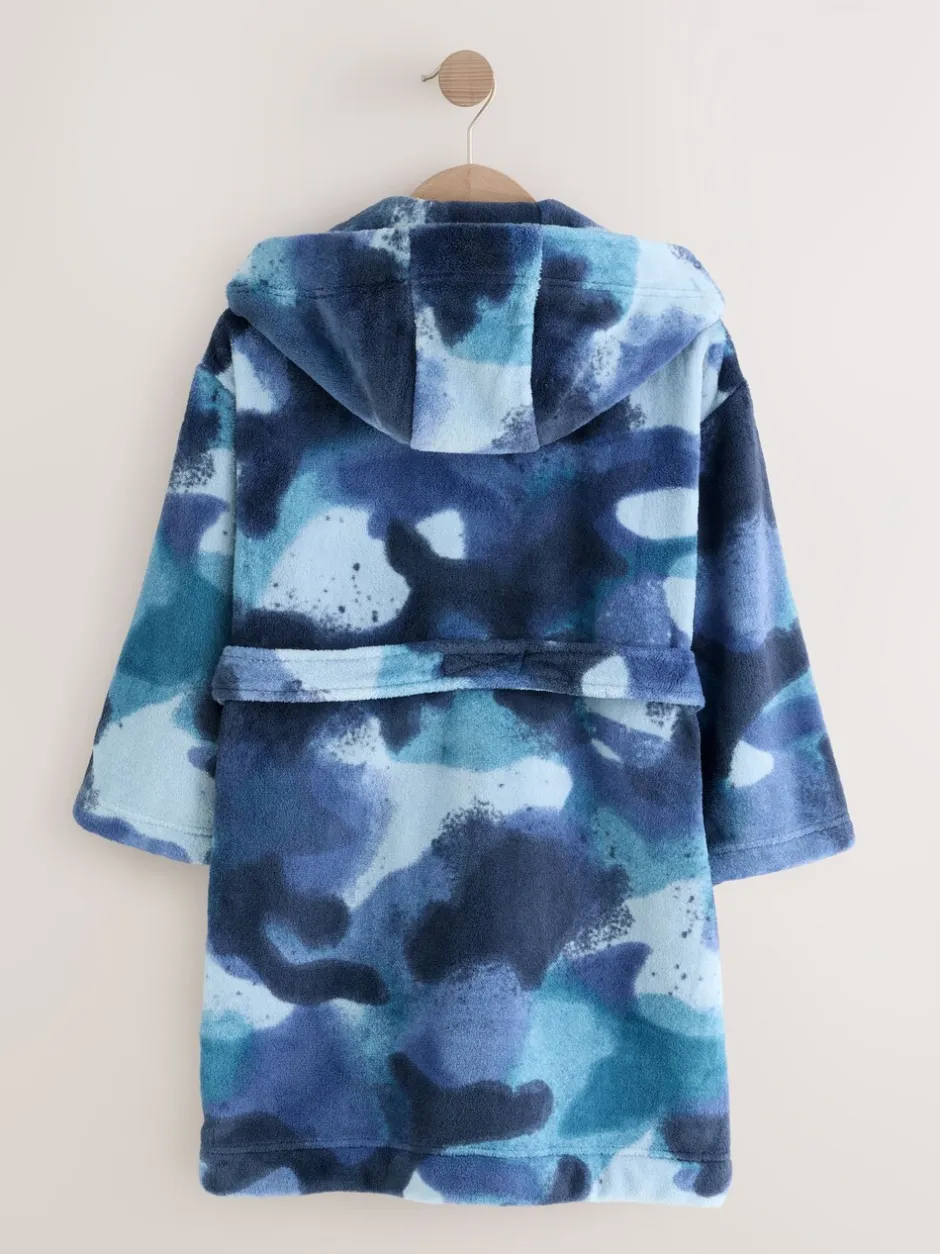 Kamerjassen|Nachtkleding En Pyjama's*Next - Damesbadjas (3-16jaar) Blauwe camouflage spray