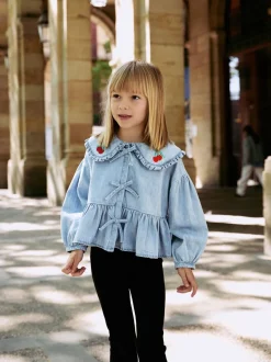 Overhemden En Blouses*Next Blauwe denim - Blouse met lange mouwen en kraag (3-16jr)
