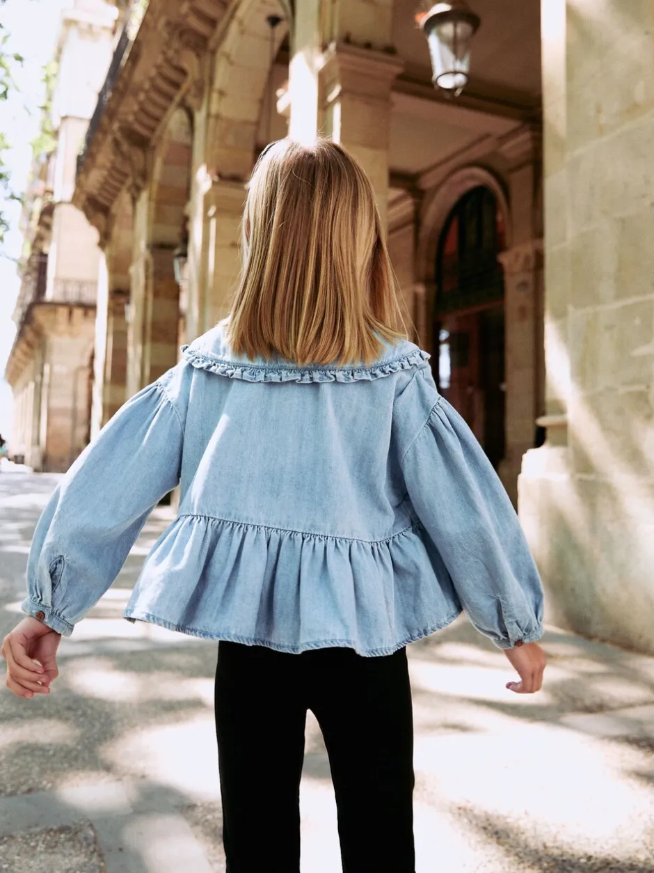 Overhemden En Blouses*Next Blauwe denim - Blouse met lange mouwen en kraag (3-16jr)