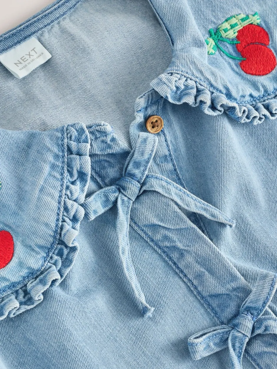Overhemden En Blouses*Next Blauwe denim - Blouse met lange mouwen en kraag (3-16jr)