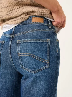 Jeans|Fat Face - FatFace Relaxed Straight Jeans Blauwe denim