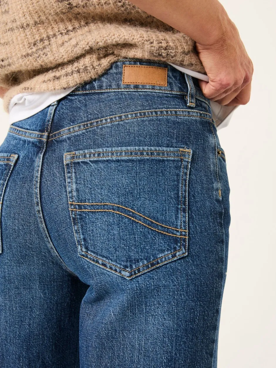 Jeans|Fat Face - FatFace Relaxed Straight Jeans Blauwe denim