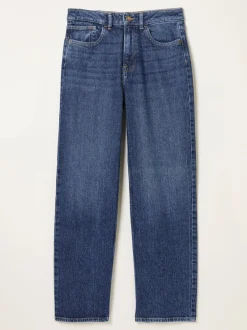 Jeans|Fat Face - FatFace Relaxed Straight Jeans Blauwe denim