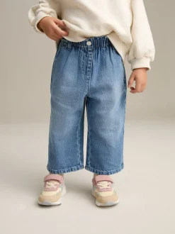 Jeans En Joggingbroeken|Jeans*Next - Jeans met wijde pijpen (3 mnd-7 jr) Blauwe denim