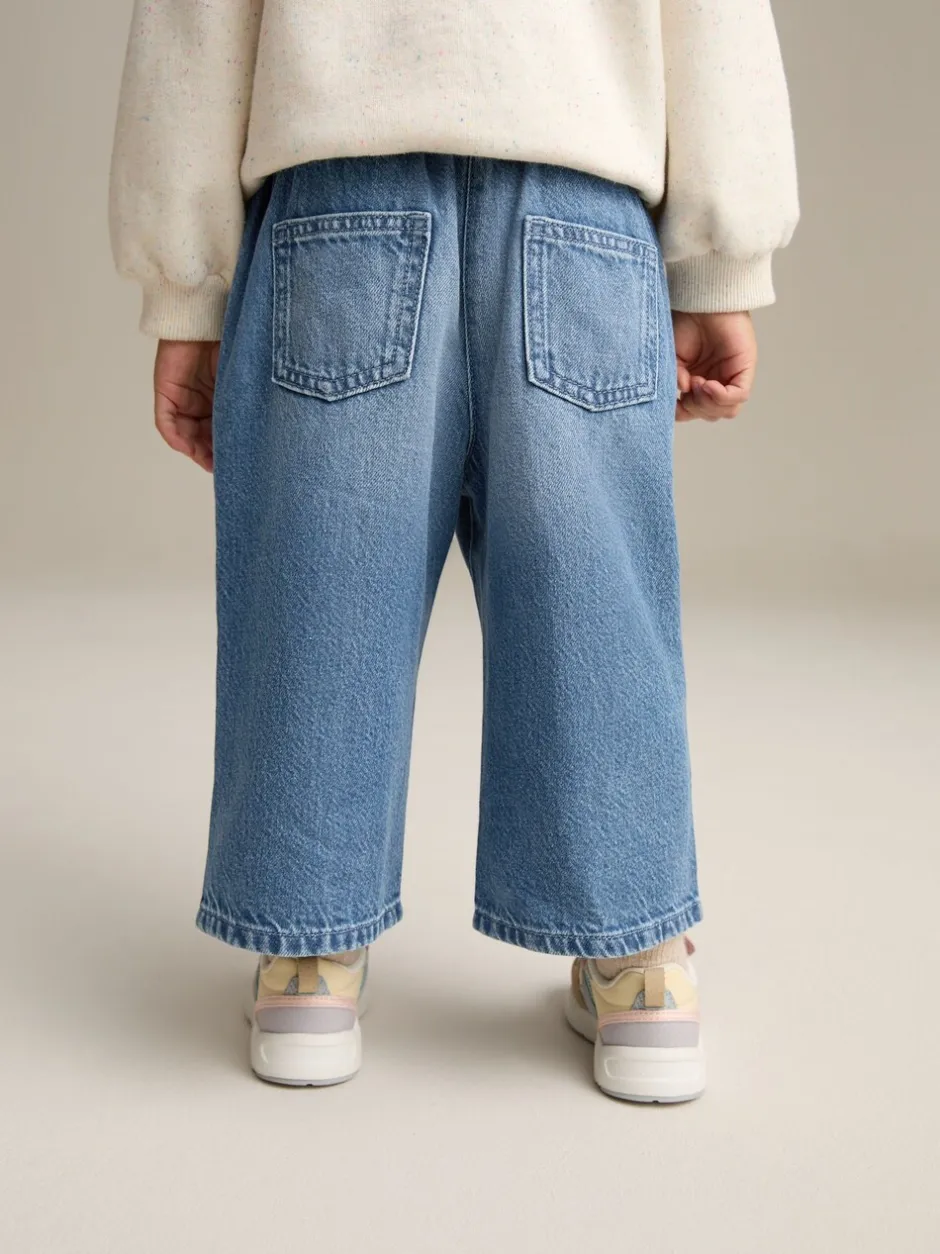 Jeans En Joggingbroeken|Jeans*Next - Jeans met wijde pijpen (3 mnd-7 jr) Blauwe denim