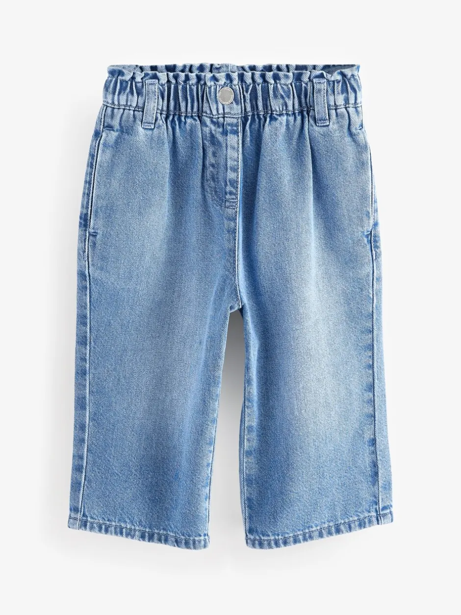 Jeans En Joggingbroeken|Jeans*Next - Jeans met wijde pijpen (3 mnd-7 jr) Blauwe denim