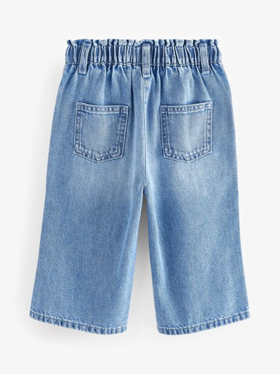 Jeans En Joggingbroeken|Jeans*Next - Jeans met wijde pijpen (3 mnd-7 jr) Blauwe denim