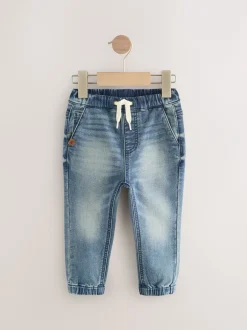 Jeans En Joggingbroeken|Jeans*Next Blauwe denim - Jogger-jeans met comfortabele stretch 2 -pak (3mnd-7jr)