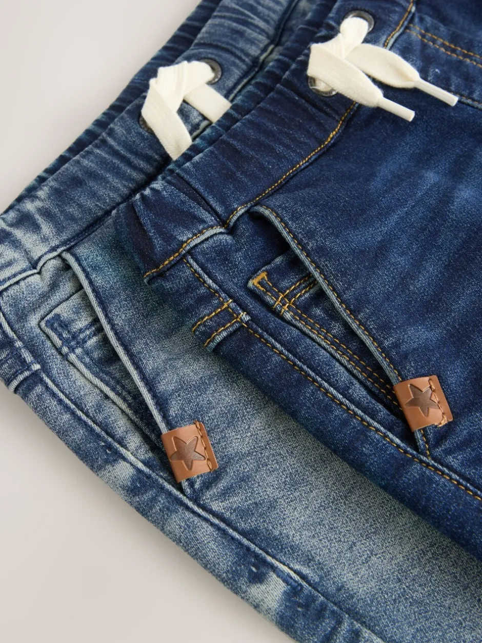 Jeans En Joggingbroeken|Jeans*Next Blauwe denim - Jogger-jeans met comfortabele stretch 2 -pak (3mnd-7jr)