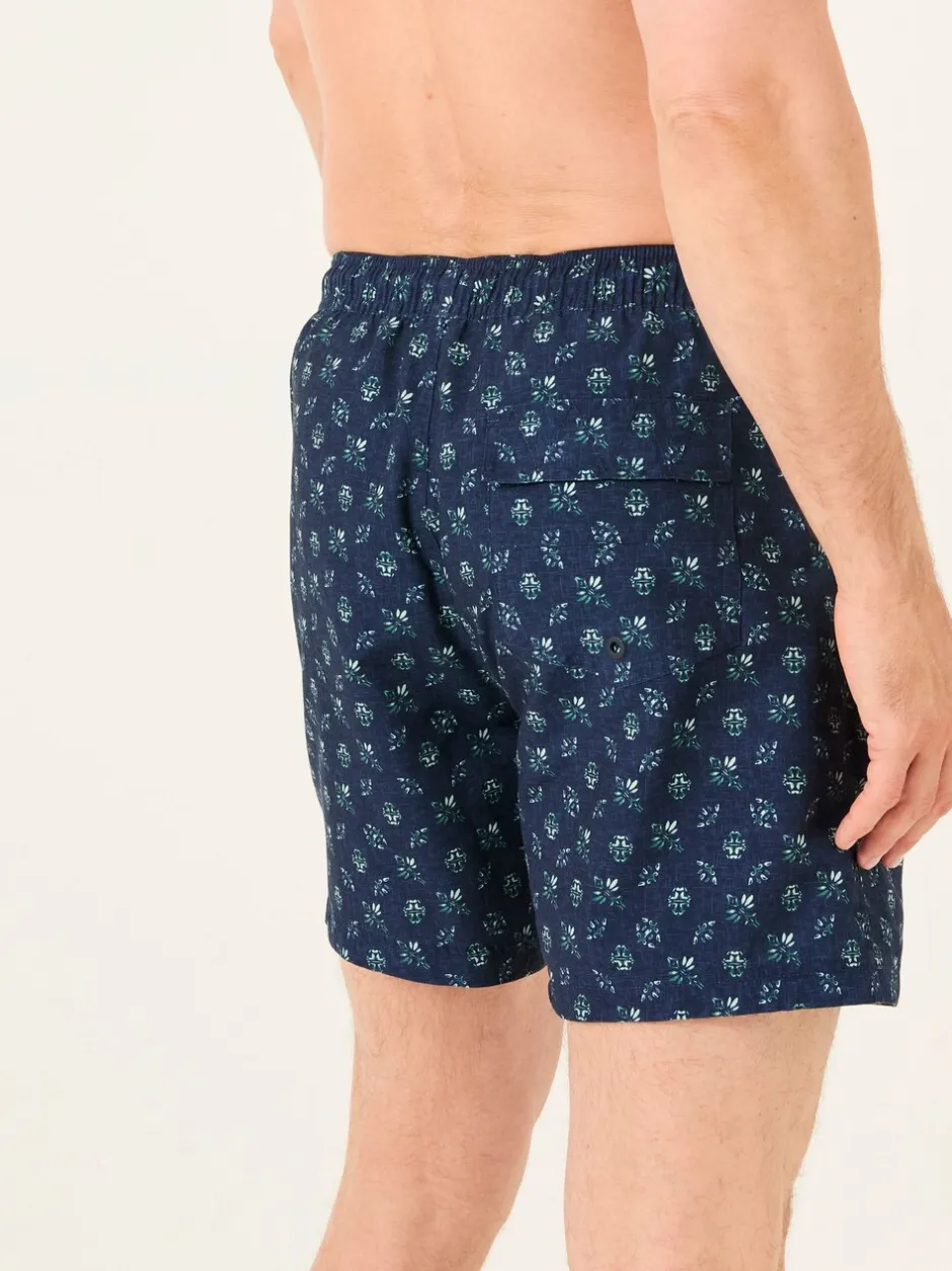 Badkleding|Fat Face - FatFace - Zwemshort Blauwe geo