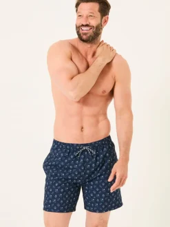 Badkleding|Fat Face - FatFace - Zwemshort Blauwe geo