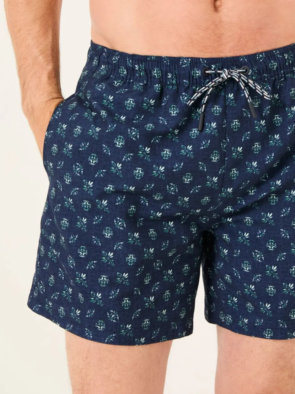 Badkleding|Fat Face - FatFace - Zwemshort Blauwe geo