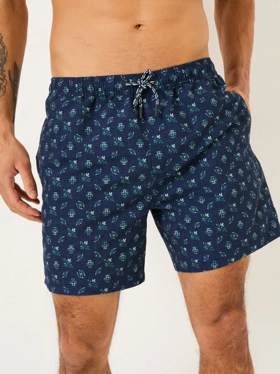 Badkleding|Fat Face - FatFace - Zwemshort Blauwe geo