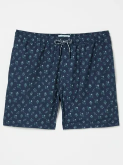 Badkleding|Fat Face - FatFace - Zwemshort Blauwe geo