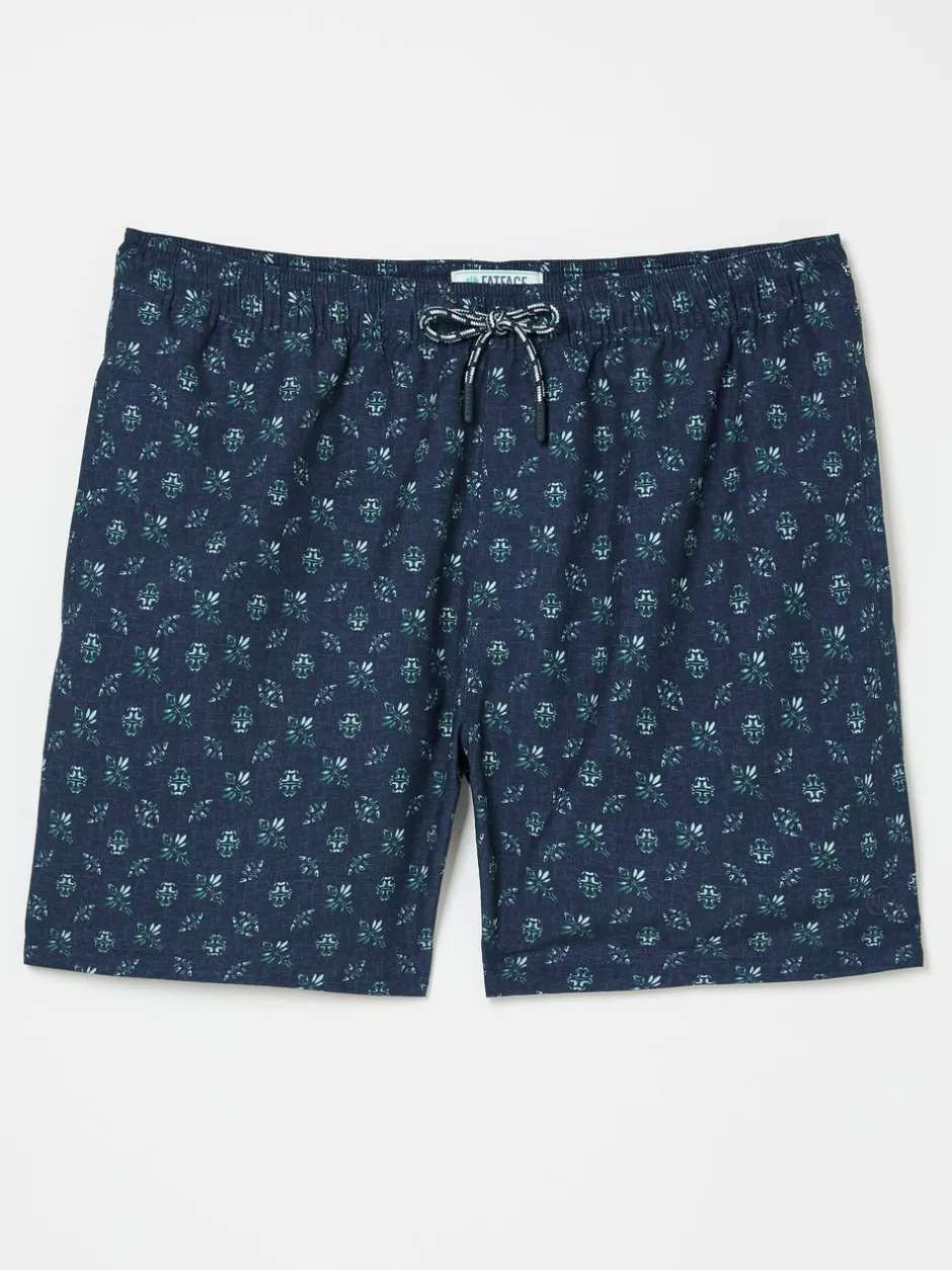 Badkleding|Fat Face - FatFace - Zwemshort Blauwe geo