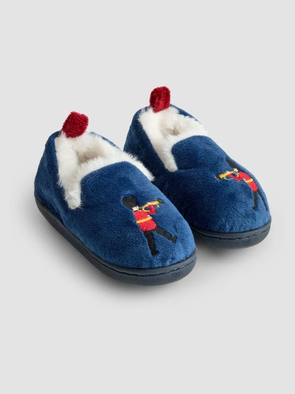 Pantoffels*Jojo Maman Bébé Blauwe London Soldiers - Slipper Shoe