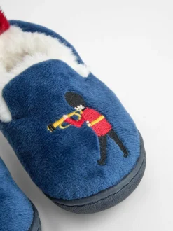 Pantoffels*Jojo Maman Bébé Blauwe London Soldiers - Slipper Shoe