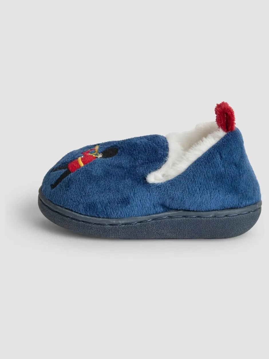 Pantoffels*Jojo Maman Bébé Blauwe London Soldiers - Slipper Shoe