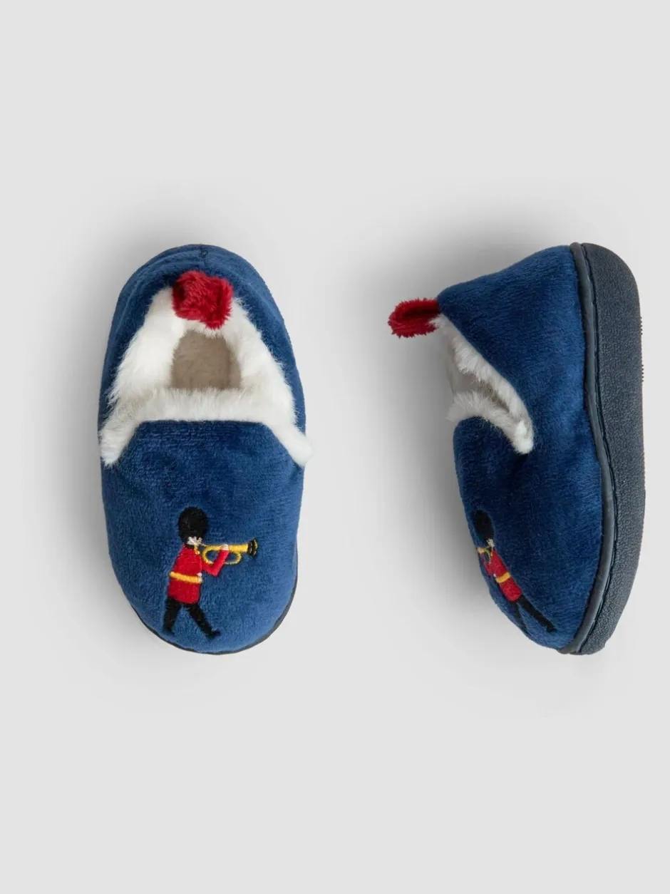 Pantoffels*Jojo Maman Bébé Blauwe London Soldiers - Slipper Shoe