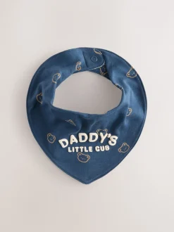 Slabbetjes|Next - Verpakking met 2 babyslabbetjes Blauwe mama en papa