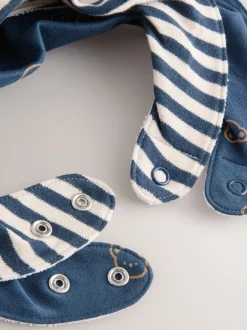 Slabbetjes|Next - Verpakking met 2 babyslabbetjes Blauwe mama en papa