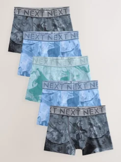 Ondergoed*Next - Verpakking van 5 boxers (2-16jr) Blauwe marmerprint