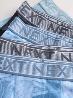 Ondergoed*Next - Verpakking van 5 boxers (2-16jr) Blauwe marmerprint