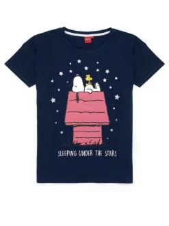 Pyjama's|Loungewear*Vanilla Underground Blauwe Snoopy - Snoopy Korte Broek Pyjama's Set
