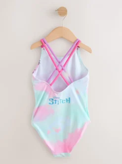 Badkleding|Badkleding|Next Blauwe Stitch-licentie - Badpak met dubbele bandjes (3-16jr)