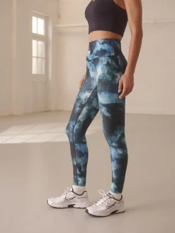 Sportkleding|Leggings En Joggingbroeken*Next Blauwe verfPrint - Power Active sportlegging