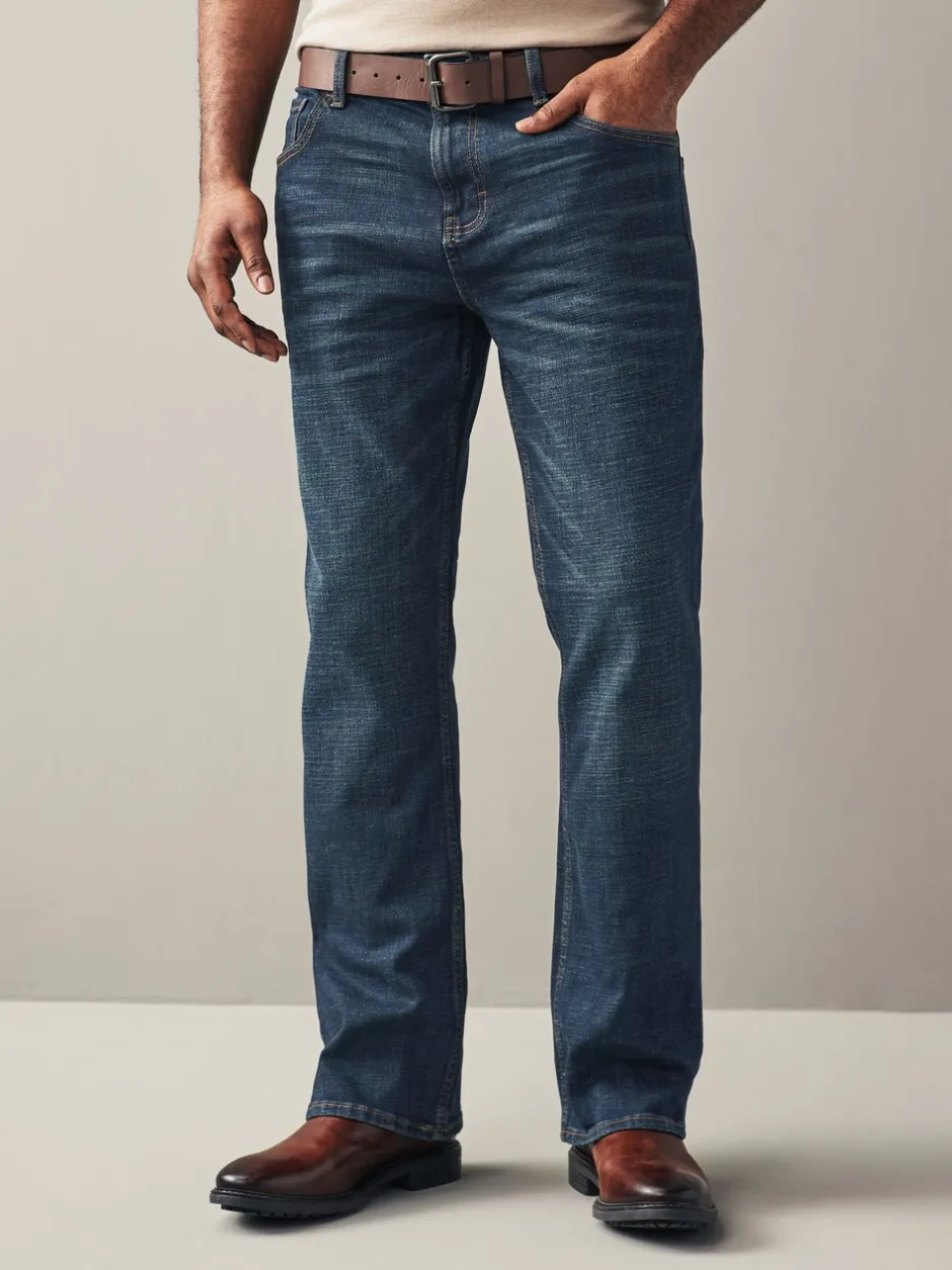 Jeans|Next - Bootcut - Authentic jeans met riem Blauwe wassing