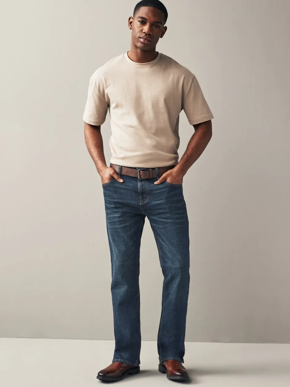 Jeans|Next - Bootcut - Authentic jeans met riem Blauwe wassing