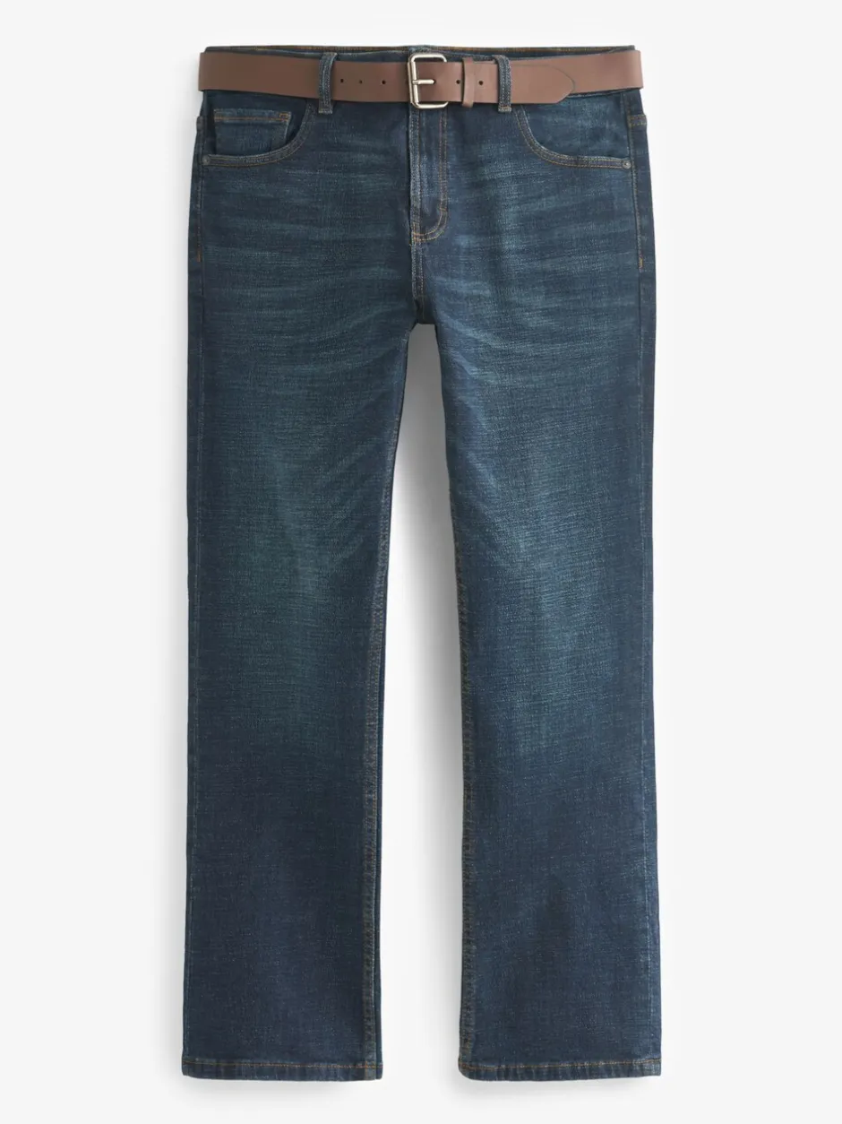 Jeans|Next - Bootcut - Authentic jeans met riem Blauwe wassing